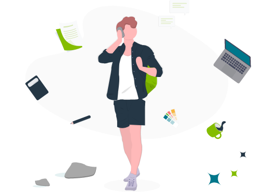 digital nomad cartoon